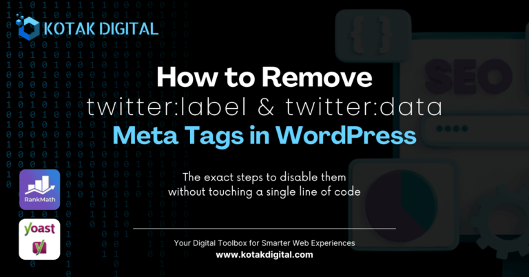 How to Remove twitterlabel & twitterdata Meta Tags in WordPress