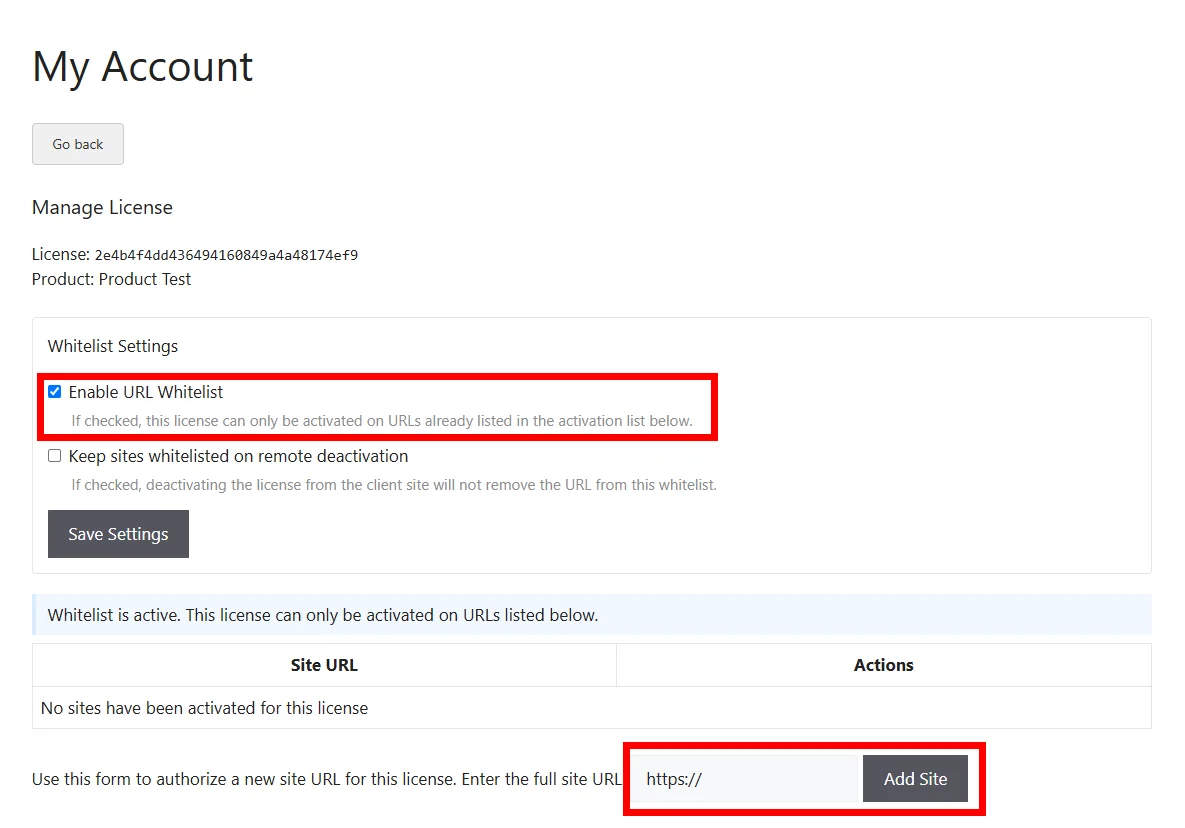 License Whitelist for EDD