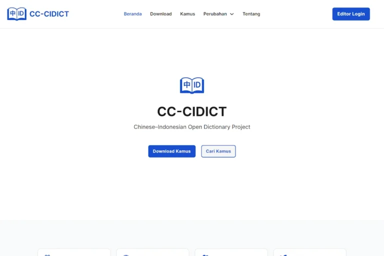 CC-CIDICT Kamus Mandarin-Indonesia