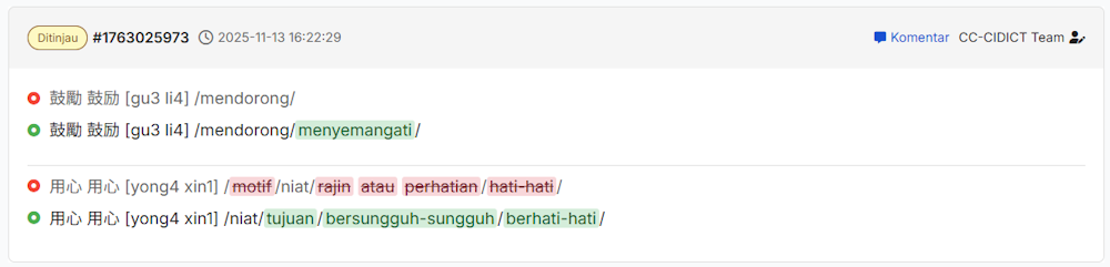 CC-CIDICT Kamus Mandarin-Indonesia