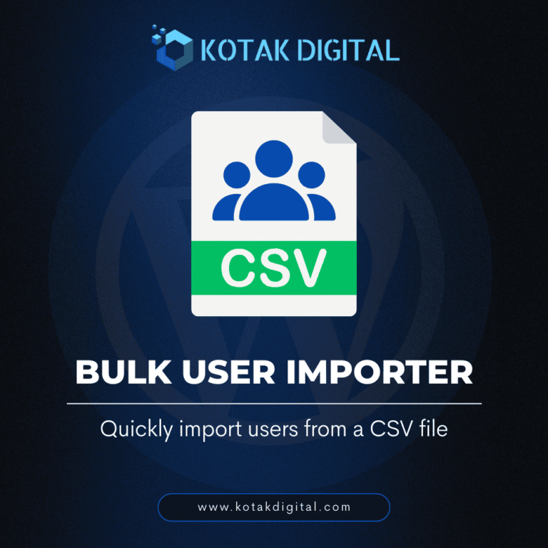 Kodi Bulk User Importer wordpress plugin to bulk import user from CSV file